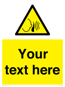 Custom warning sudden loud noise